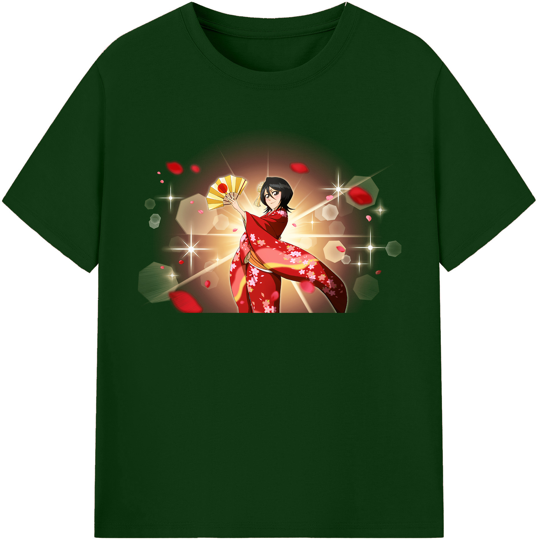 （画像用） ブリーチ 朽木ルキア BLEACH Kuchiki Rukia 綿100％半袖Tシャツ（フロントプリント）